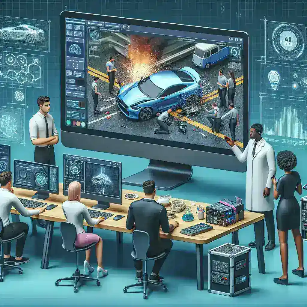 "Tesla AI-powered accident reconstruction technology demonstration for U.S. regulators - showcasing innovative data analysis and safety advancements."