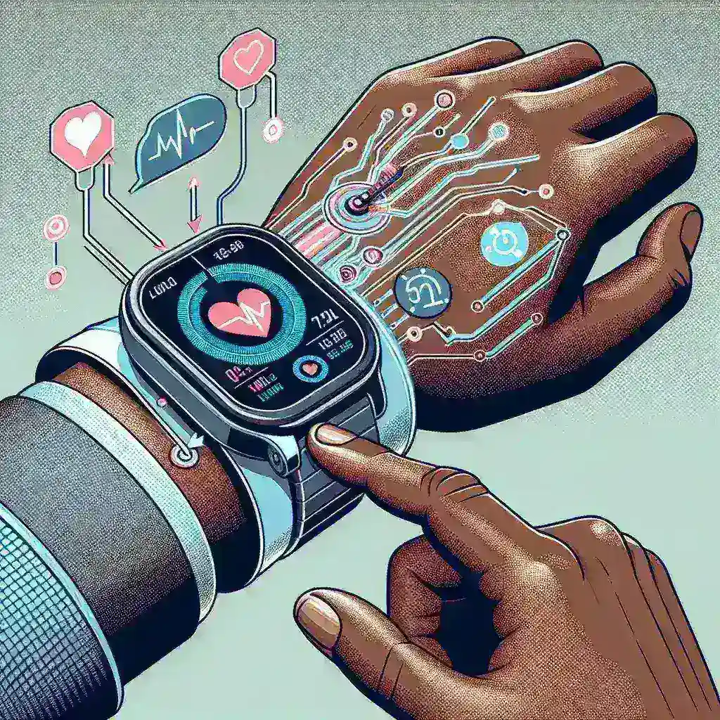 "Apple Watch displaying AI-powered blood pressure monitoring feature during U.S. clinical trials, highlighting innovative health technology and wearable device advancements."