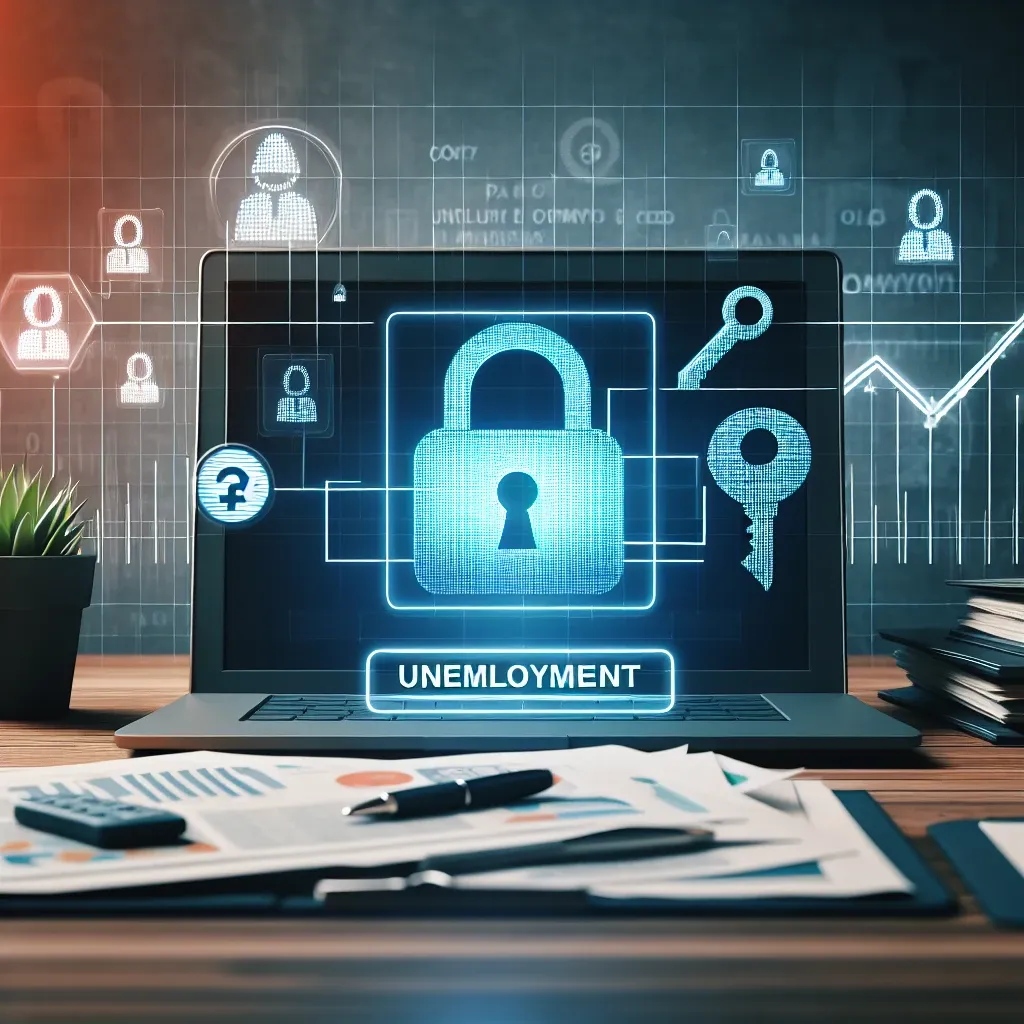 "State unemployment portal homepage displaying passkey sign-in feature to enhance security and combat fraud, reflecting recent measures taken in response to rising fraudulent claims."